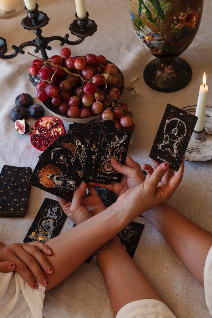 Images of the Elysian Tarot by artist Lucia Dami photographed by Julia Astok