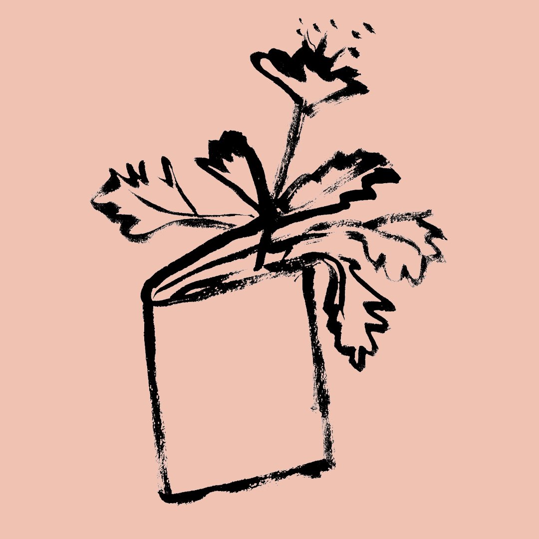 Drawn up book with a flower coming out of it